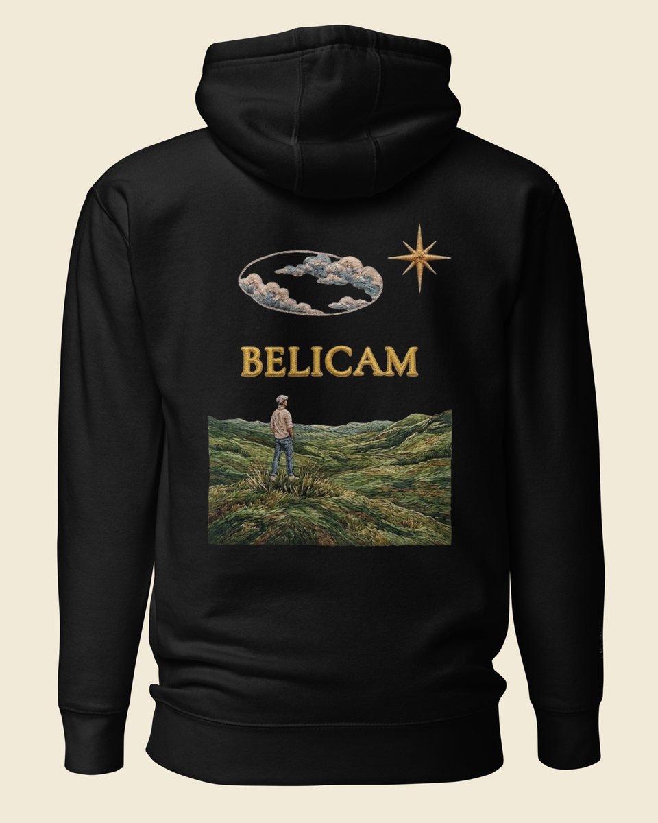 Sweat à capuche BELICAM Le Marcheur — visuel dos