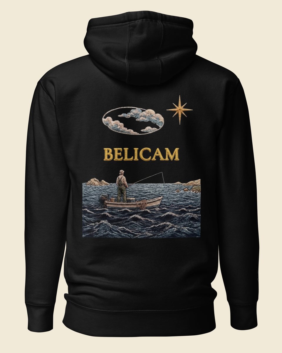 Sweat à capuche BELICAM Le Pêcheur — visuel dos